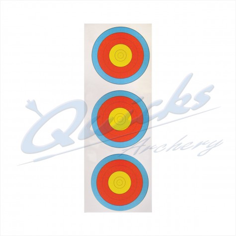 Target Face Arrowhead 40cm Vertical 3 spot  face (pack of 100) DISCOUNTED PRICE : AT37RoundelAT37X100