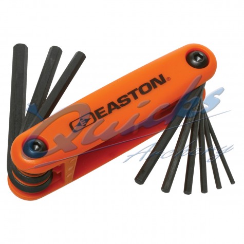 Easton Pro Allen Wrench Fold Up Set : Heavy duty molded plastic base : Orange : EA51Hex / Torx SetsEA51