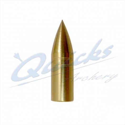 Brass Screw-On Bullet Point 5/16 80grain (each) : QP10Points For Wood ArrowsQP10