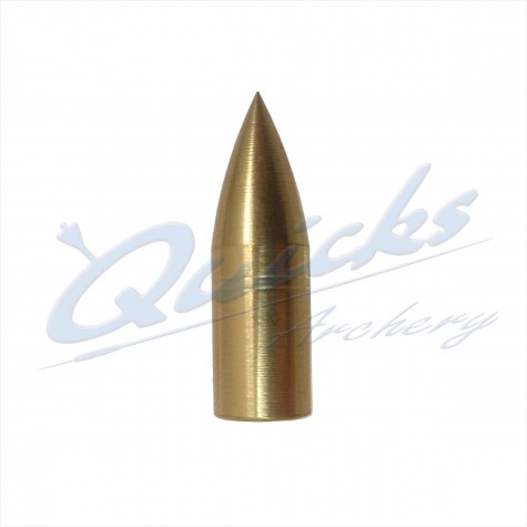 Brass Screw-On Bullet Point 11/32 100grain (each) : QP13Points For Wood ArrowsQP13