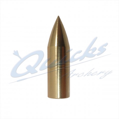 Brass Screw-On Bullet Point 11/32 125grain (each) : QP14Points For Wood ArrowsQP14