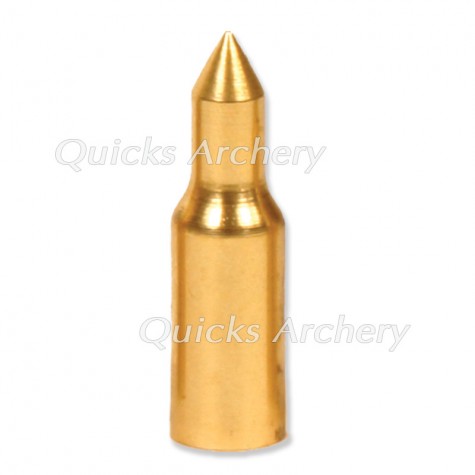 Brass 3D Taper Fit Point 11/32 125grains (each) : QP22Points For Wood ArrowsQP22