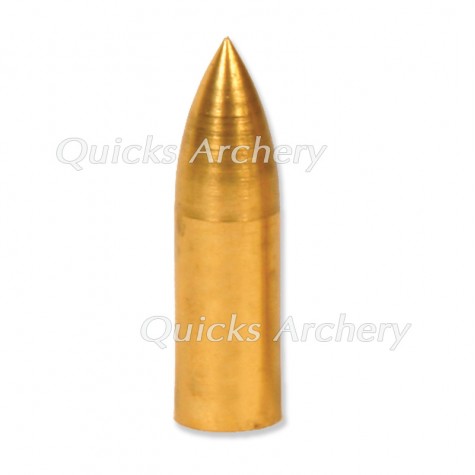 Brass Parallel Fit Bullet Point 11/32 100grain (each) : QP33100Points For Wood ArrowsQP33