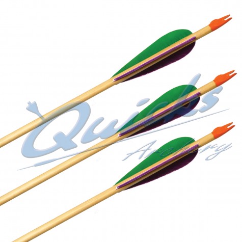 Longshot Standard Wooden Arrows (set of 12) : QS60Wooden ArrowsQS60X12