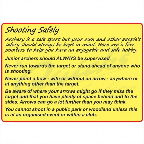 Shooting Safely: This is for information only, not a product for purchase.Archery Bow SetsSafety